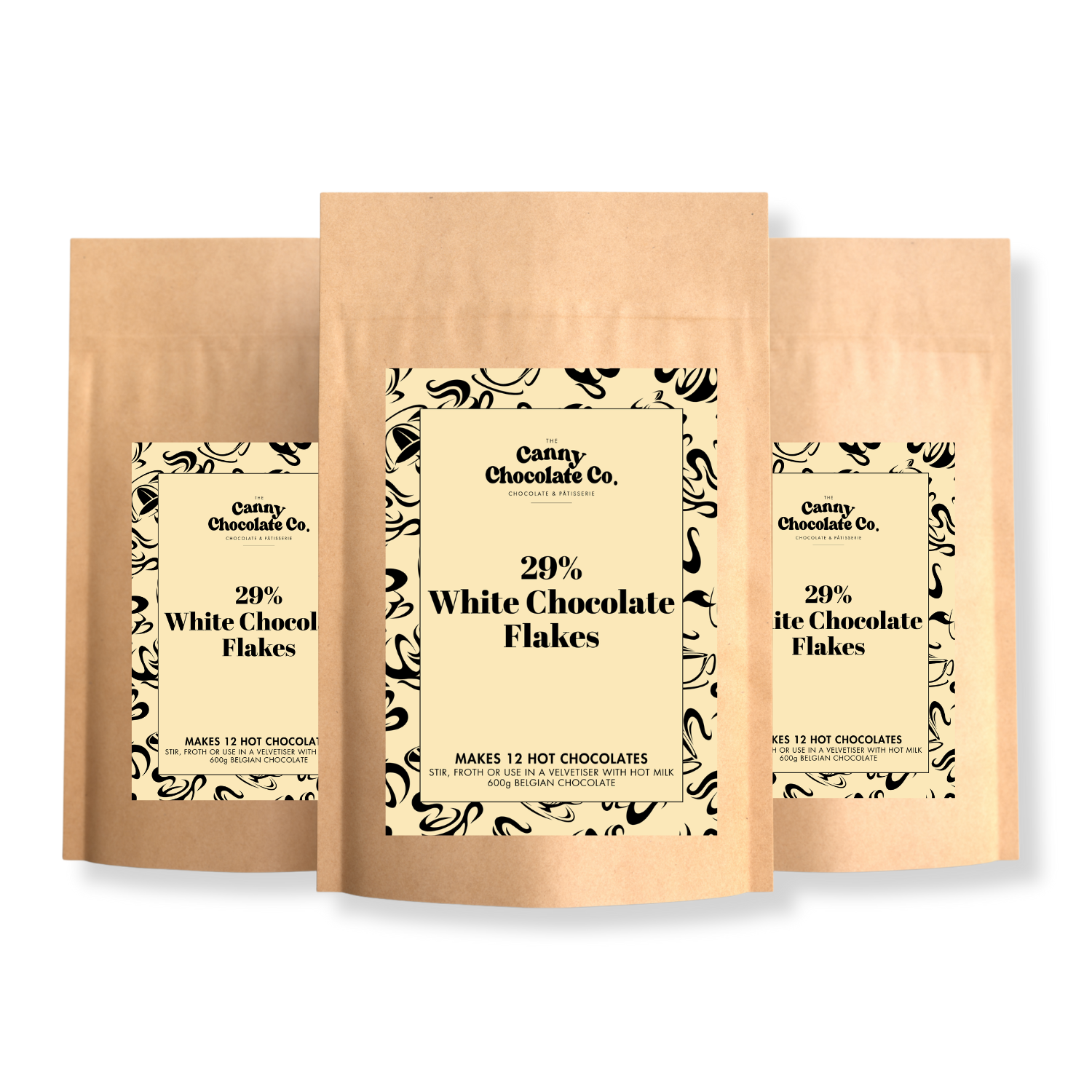 Belgian Hot Chocolate Flakes – 29% White Chocolate