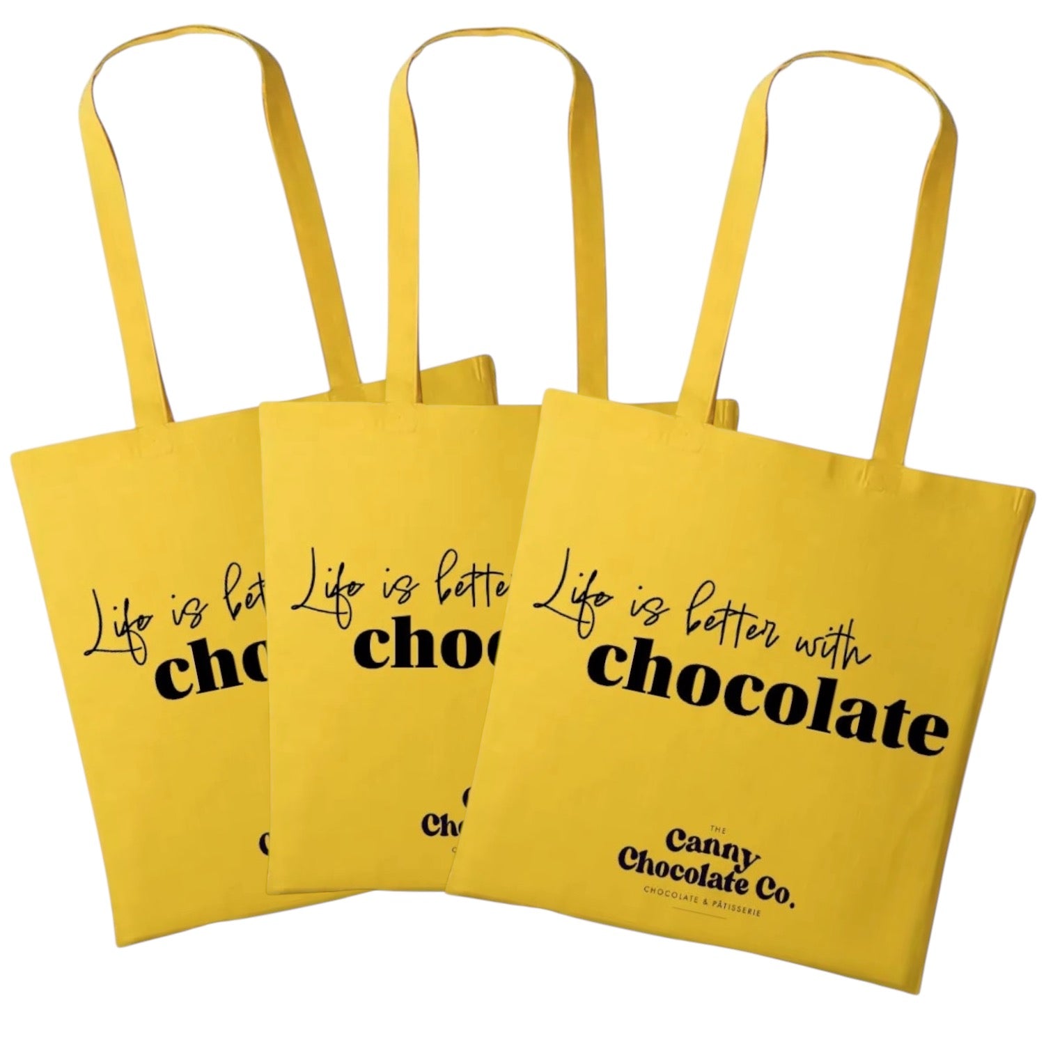 Large Chocolate Lovers Canvas Tote – Life Is Better With Chocolate