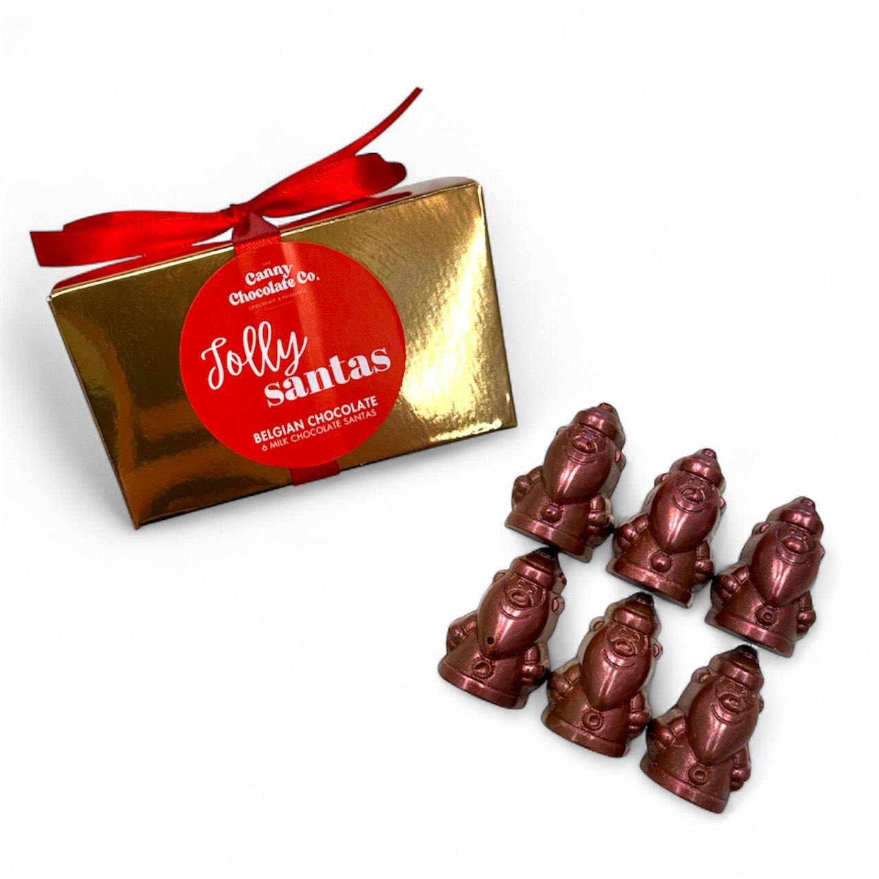 Box Of 6 Milk Chocolate Santas