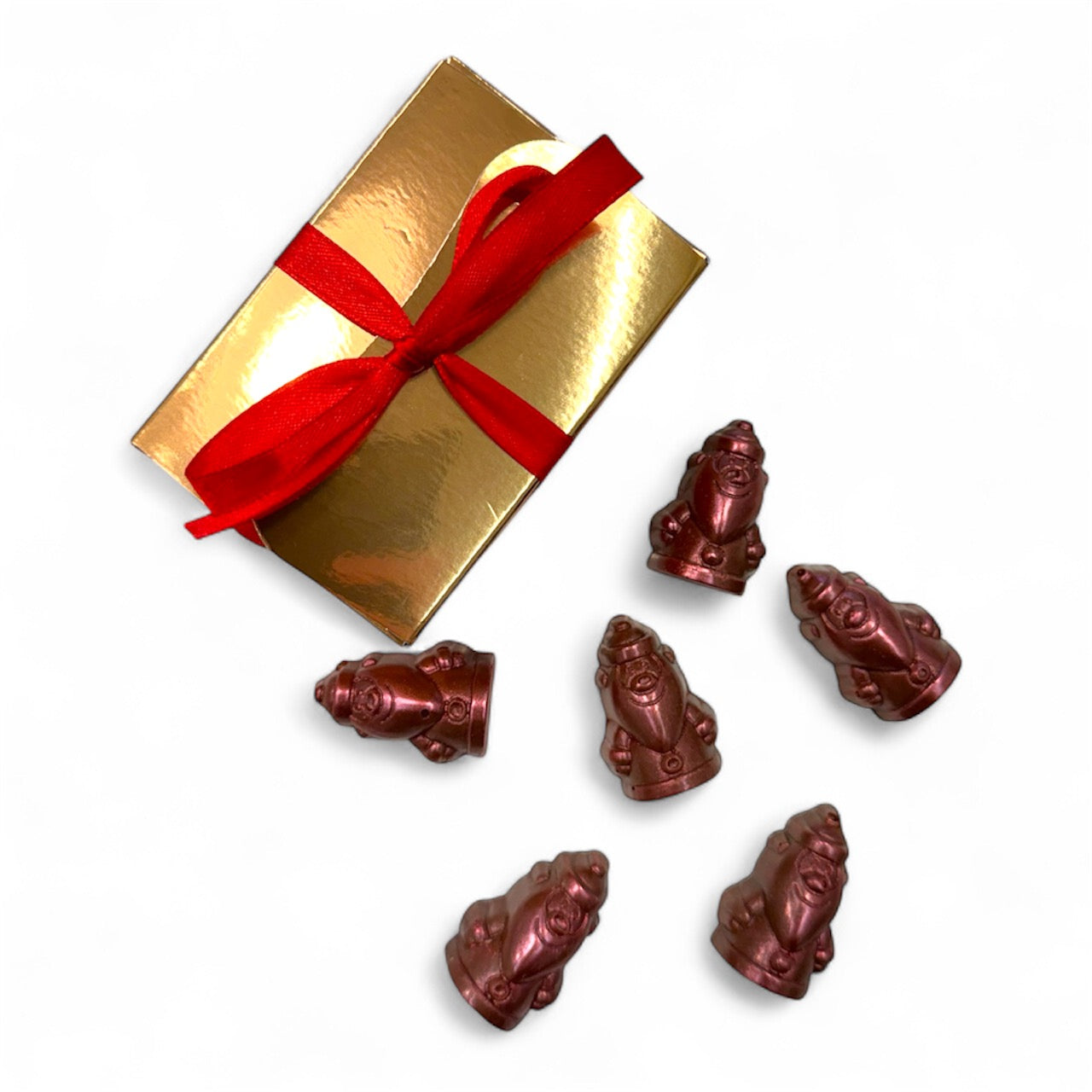 Box Of 6 Milk Chocolate Santas