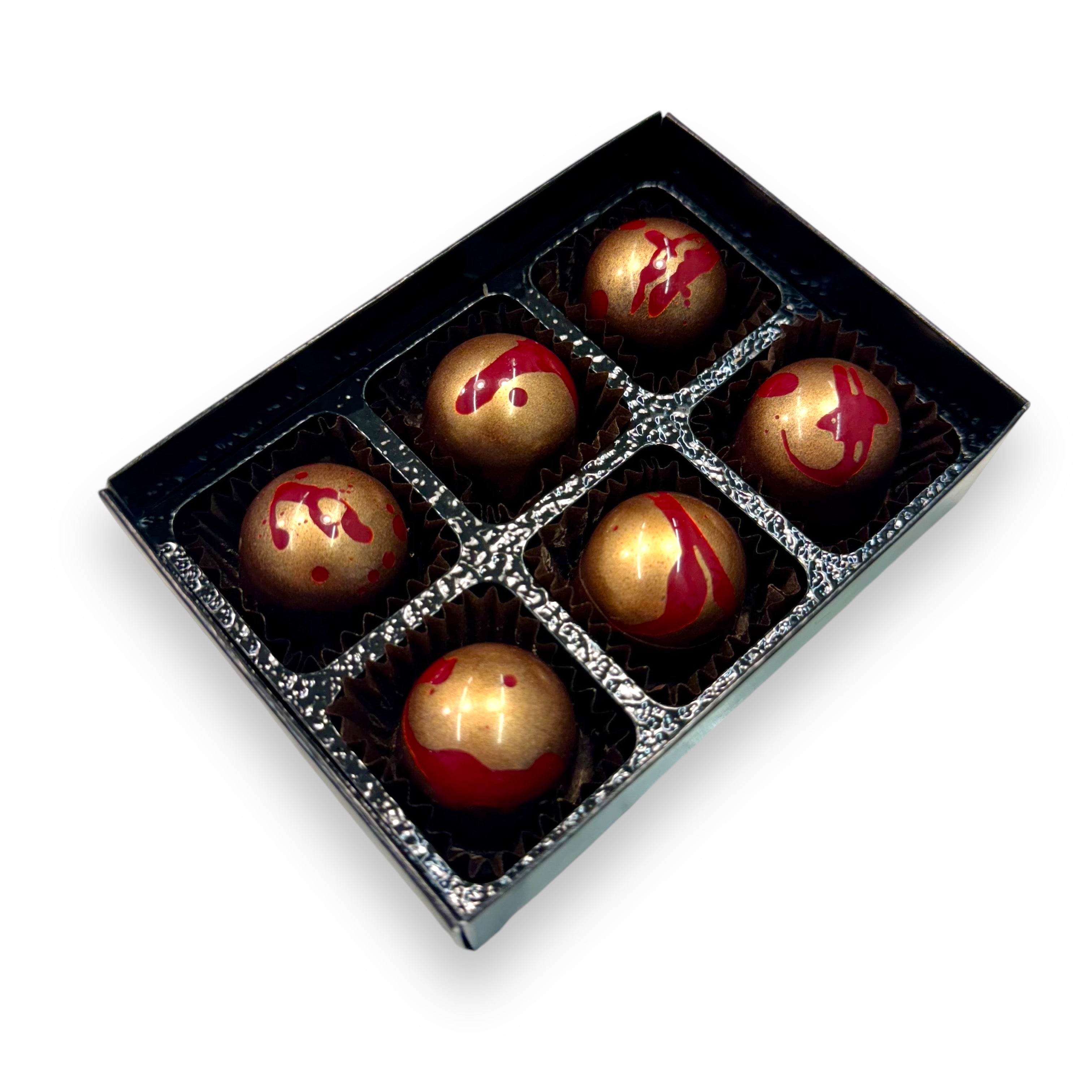 Lübeck Marzipan and Kirsch Soaked Cherry - Box Of 6 Handcrafted Chocolates