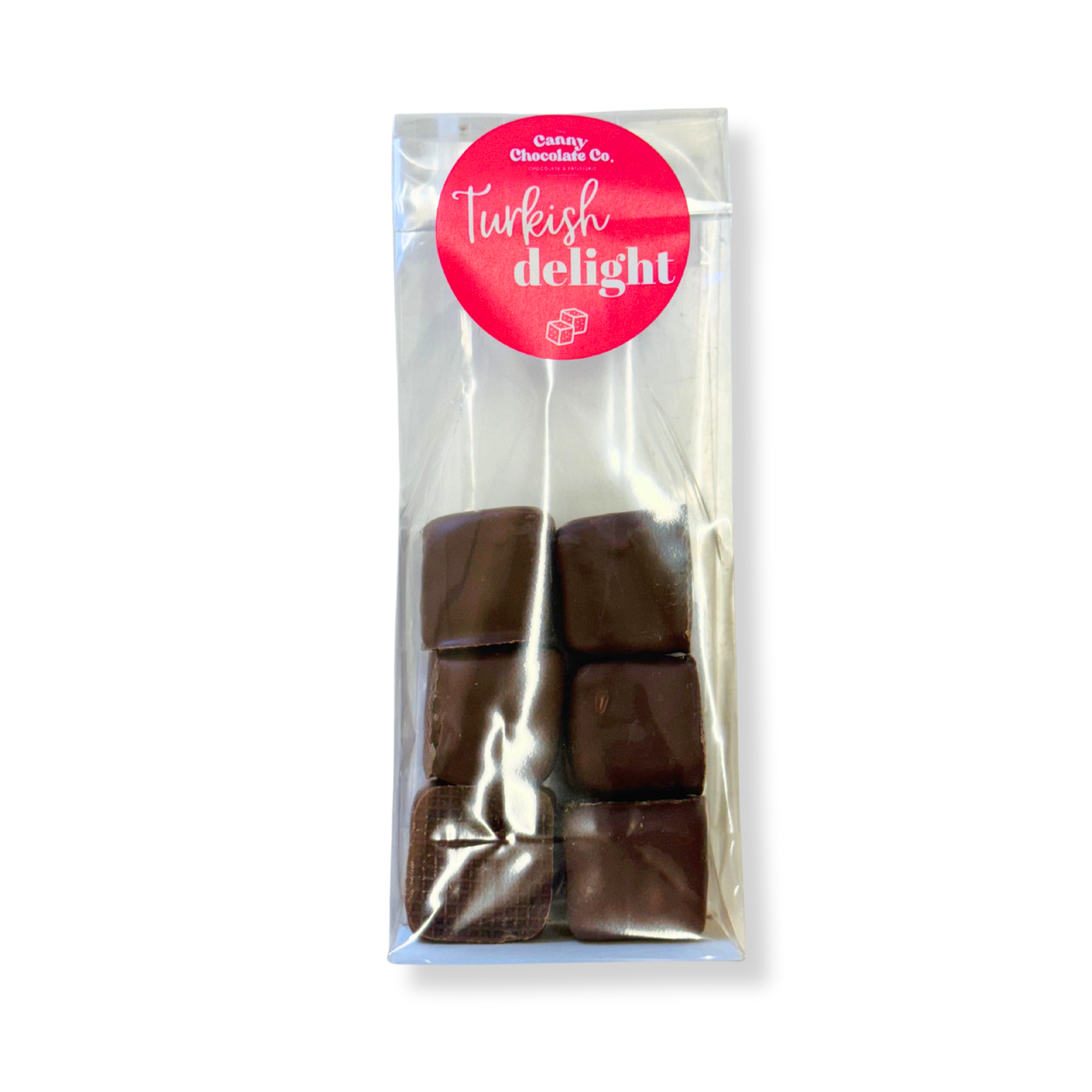 Milk Chocolate Turkish Delight with rose-infused jelly enrobed in chocolate
