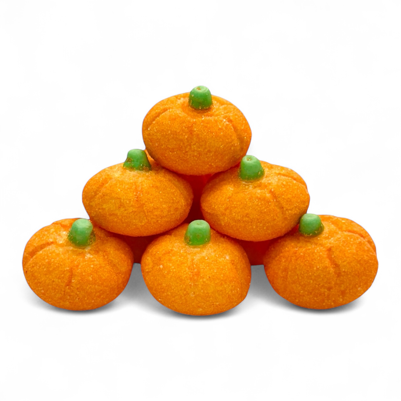 Pumpkin-shaped marshmallows for decorating hot chocolate or desserts
