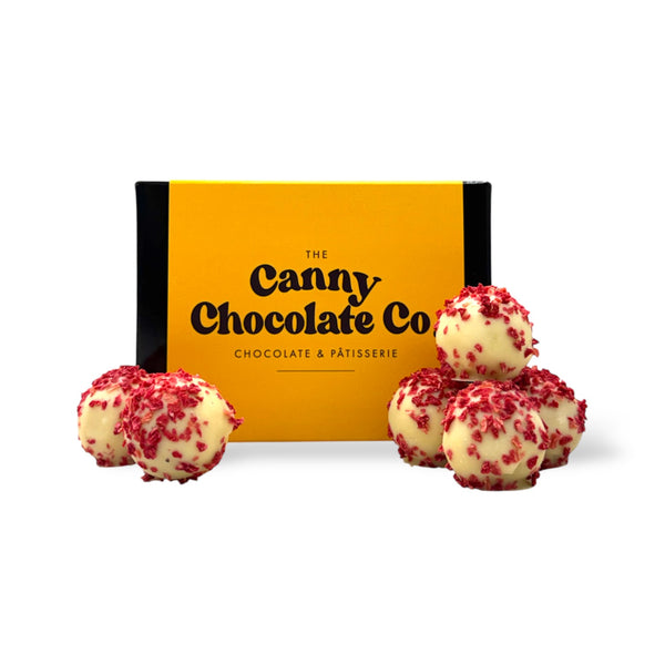 Raspberry & Champagne Truffles - Box Of 6 | The Canny Chocolate Company